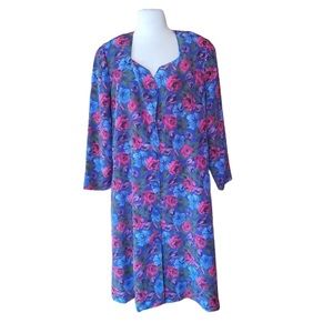 1980s Floral‎ Dress